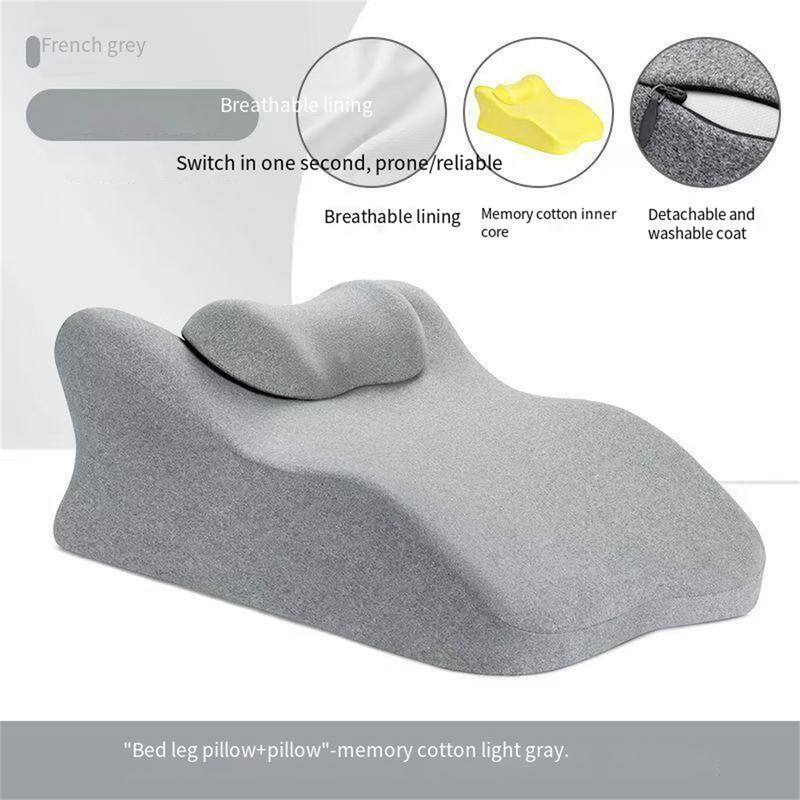 Multifunctional Ergonomic Spinal Posture Support & Multi-Functional Bed Pillow Grey