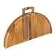 preview thumbnail 2 of 13, Mango Wood and Stainless Steel Folding Cheese and Serving Board - 26.0"L x 23.5"W x 1.0"H