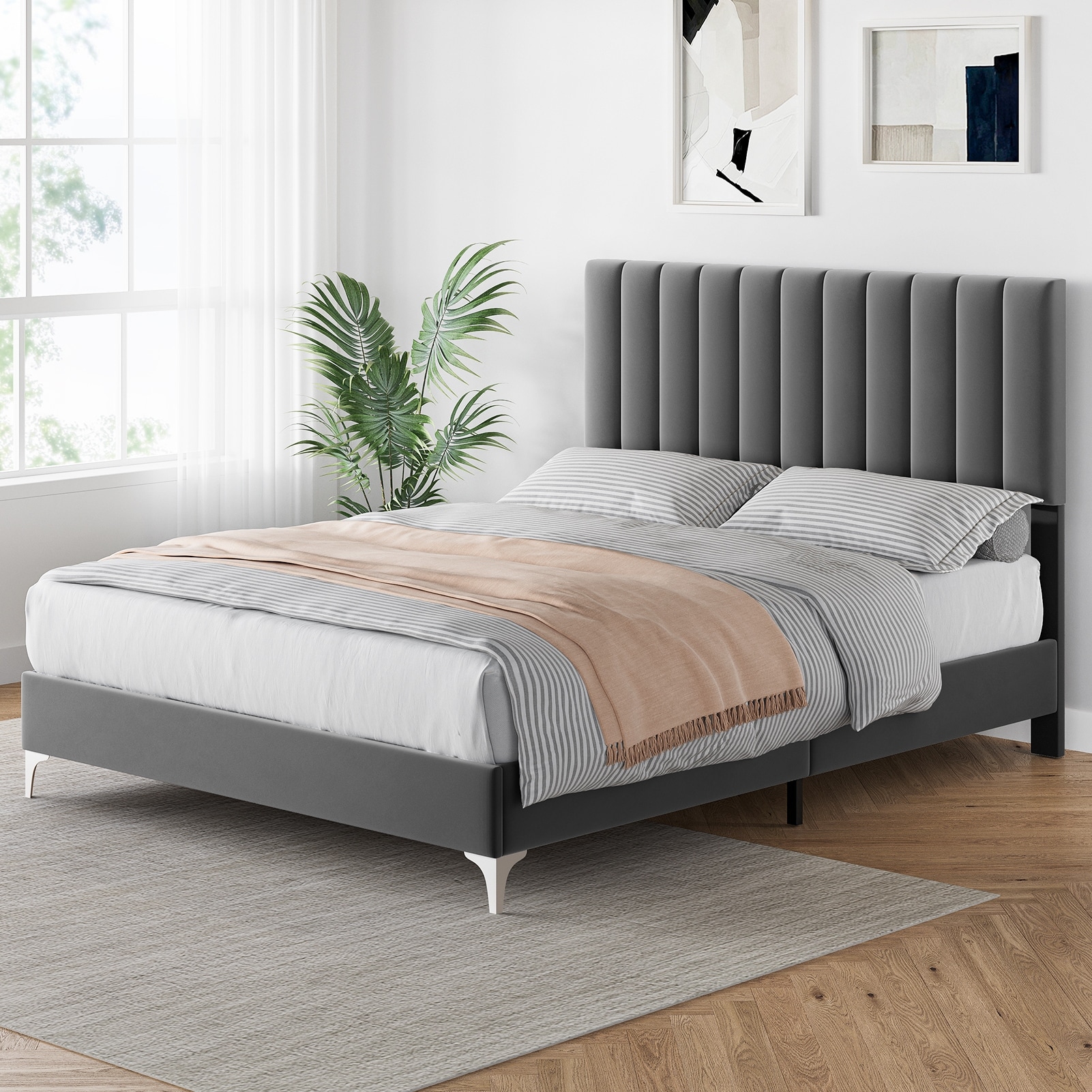 Modern on sale tufted bed