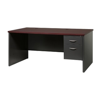 One Side File Desk Hirsh Executive Office Modular Right-Hand Single Pedestal File Desk for ...