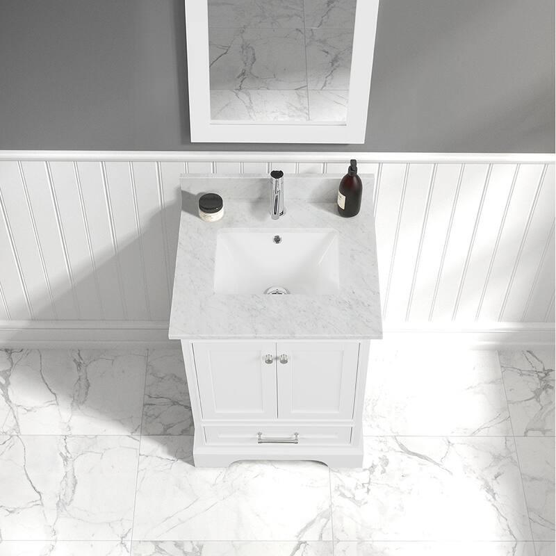 Blossom Copenhagen 24" Bathroom Vanity with Marble Top & Ceramic Sink