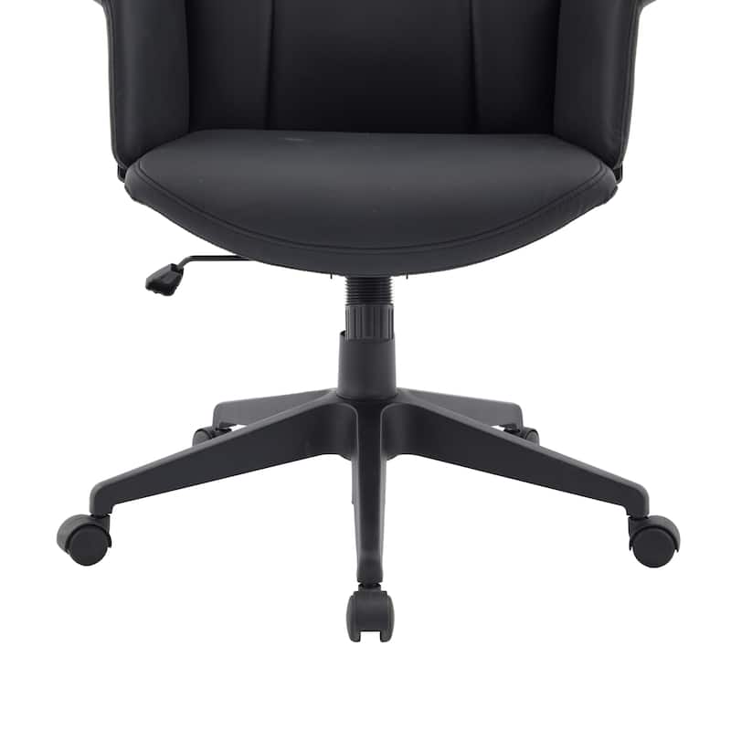 Infini Ergonomic Modern High Back Leather Executive Office Chair with Adjustable Height, Swivel, Padded Armrests & Iron Base