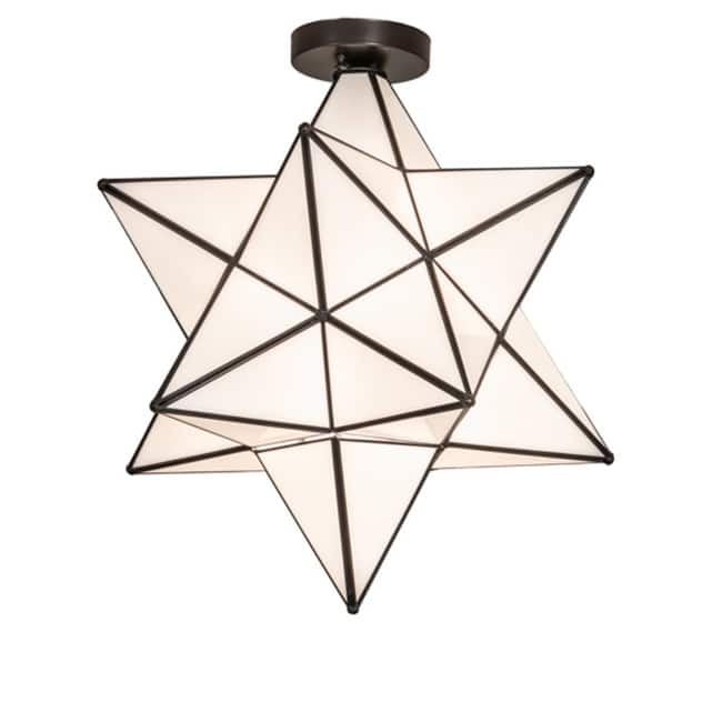 Meyda Tiffany 239498 Moravian Star 18" Wide Semi-Flush Ceiling Fixture