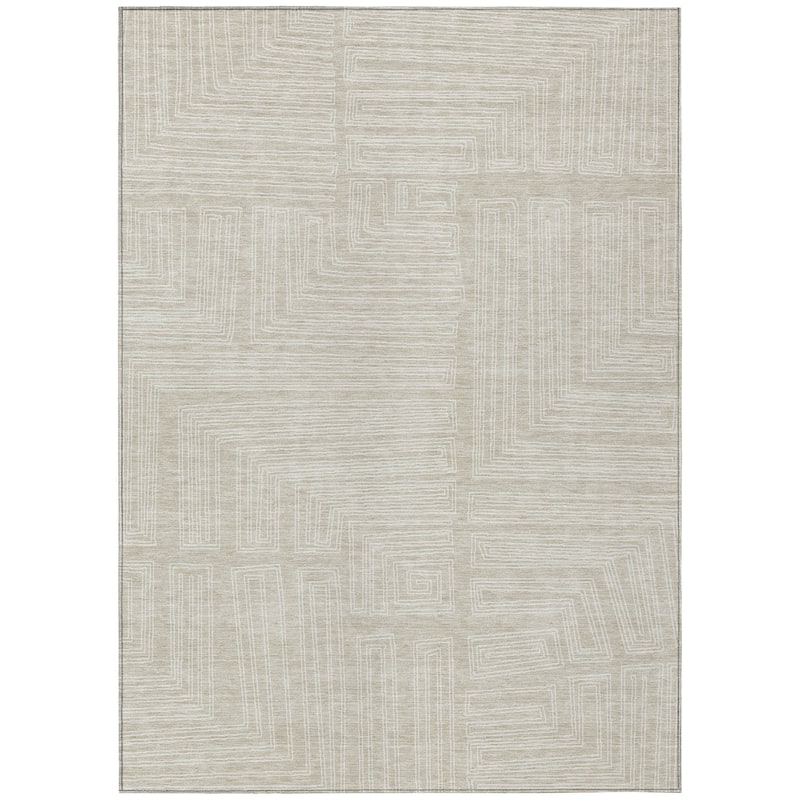 Machine Washable Indoor/ Outdoor Contemporary Stack Chantille Rug