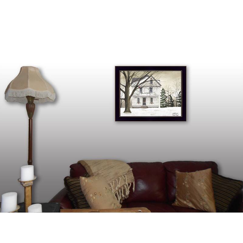 TrendyDecor4U Traditional "Winter Porch" Framed Print Wall Art by Billy Jacobs