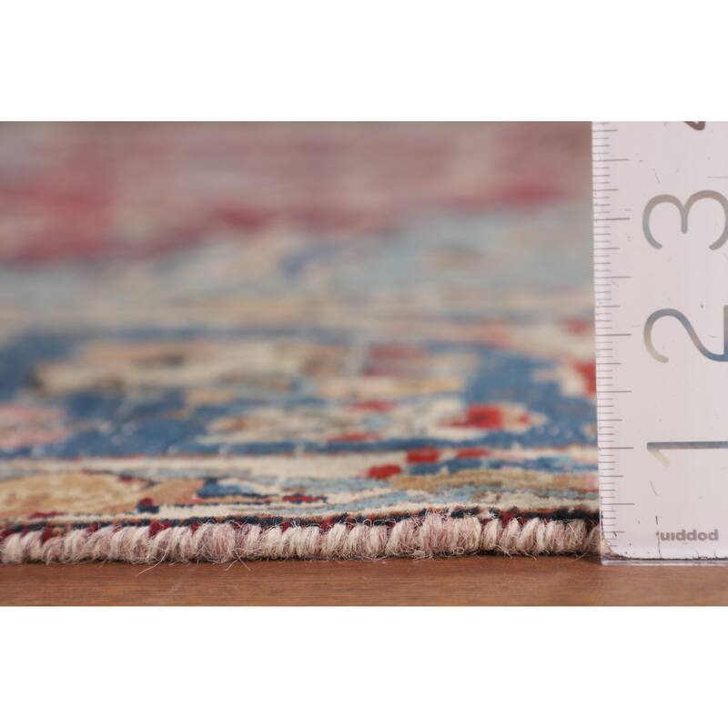 Distressed Mashad Persian Vintage Area Rug Hand-Knotted Wool Carpet - 8'5" x 11'5"