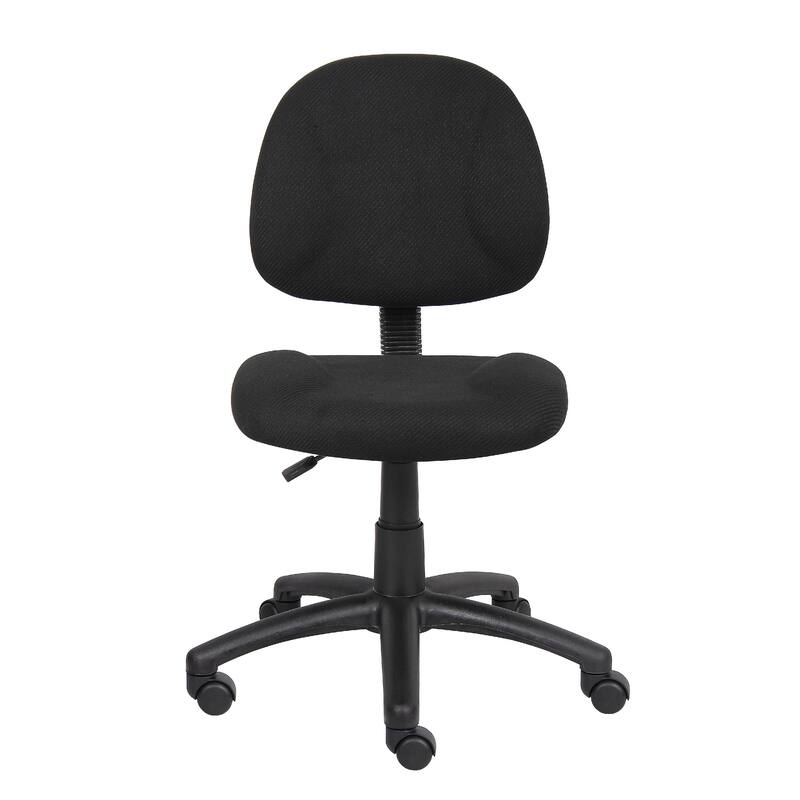 Jea Swivel Posture Chair, Contoured Seat and Back, Black Tweed, Wheels