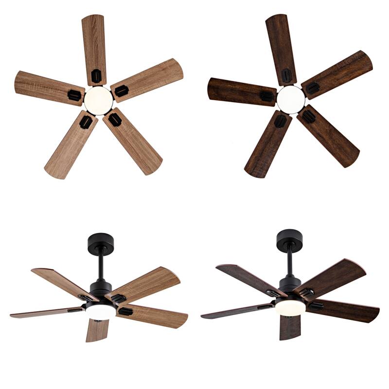 42" Ceiling Fan with Light, Remote Control, Dimmable LED, 6-Speed Quiet DC Motor