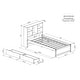 preview thumbnail 4 of 41, Twin Size Platform Bed Heavy Duty Wood Platform Bed with Bookcase Headboard and 2 Drawers, Built-in USB Port for Bedroom