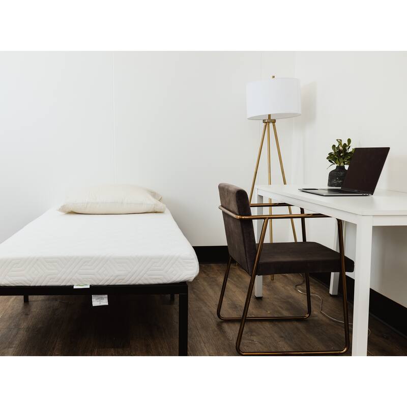 Twin XL Steel Black Platform Bed Foundation with Under-Bed Storage