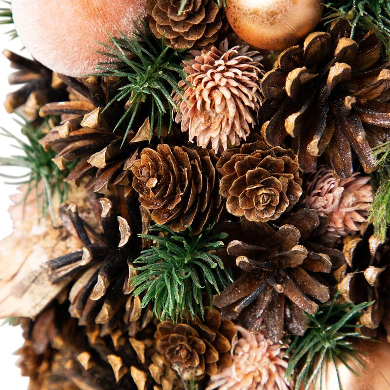 Pinecone and Tree Bark Artificial Christmas Decoration - 24" - 2 Foot