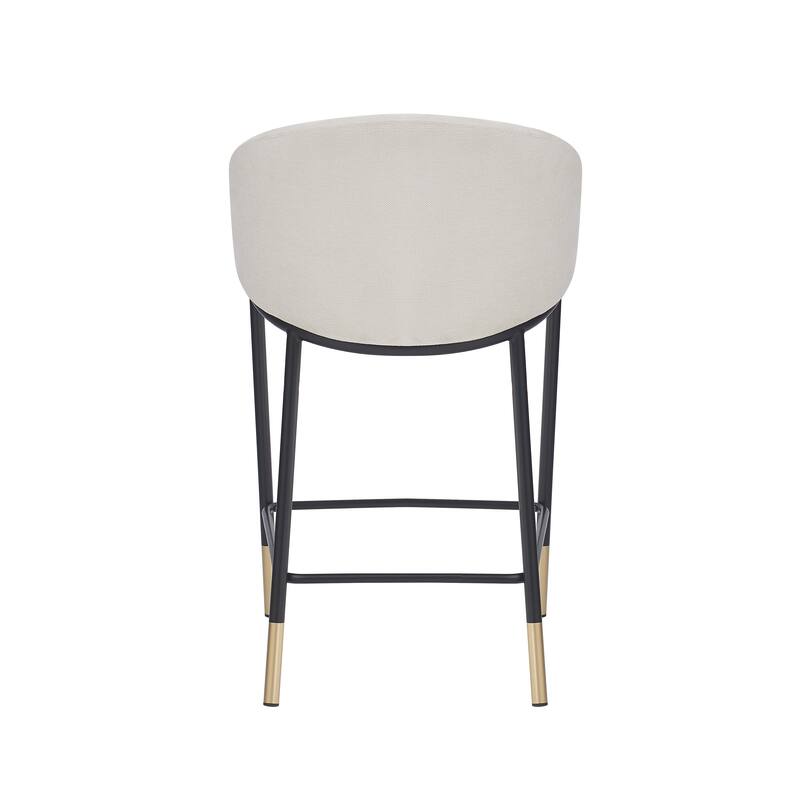 Christopher Knight Home - Soleil Modern 26" Seat Height Bar Stool with Curved Armrests & Gold Accents
