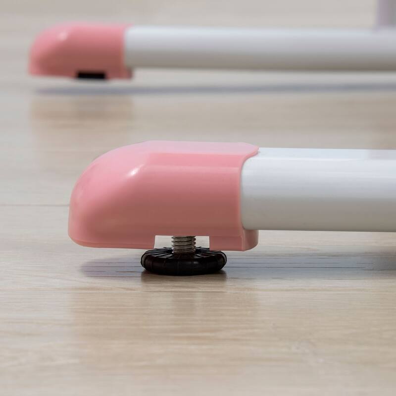 Qaba Wooden Kids Study Desk, Height Adjustable Children School Study Table, Student Writing Desk with Tilt Desktop