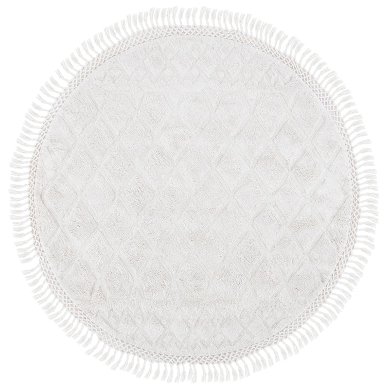SAFAVIEH Handmade Casablanca Shag Grozdanka Tribal Wool Rug
