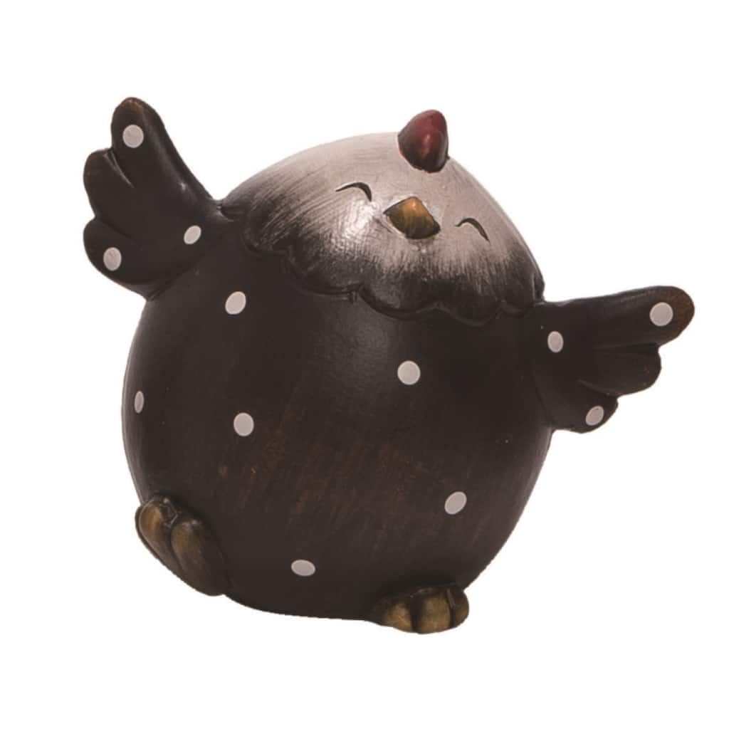 Transpac Terracotta 4" Black Spring Happy Chicken Decor