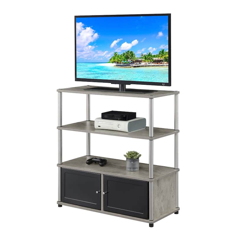 Convenience Concepts Designs2Go Highboy 40 inch TV Stand with Storage Cabinets and Shelves