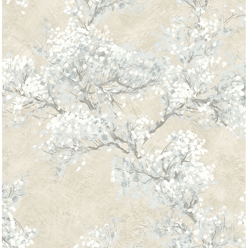 NextWall Cherry Blossom Grove and Stick Wallpaper