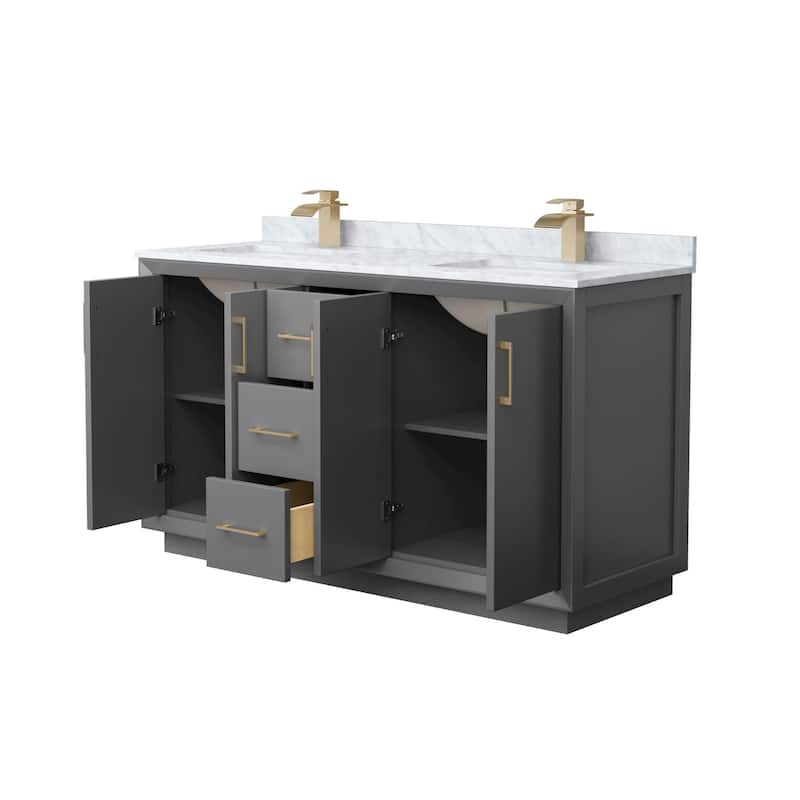 Wyndham Collection WCF414160D-NAT-UNSMXX Strada 60" Free Standing
