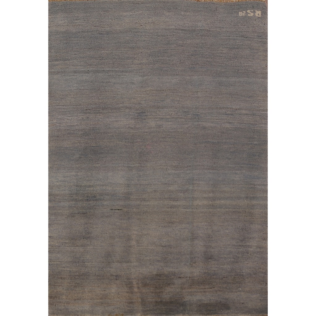 Modern Gabbeh Oriental Foyer Rug Hand-Knotted Wool Carpet - 3'4" x 5'0"