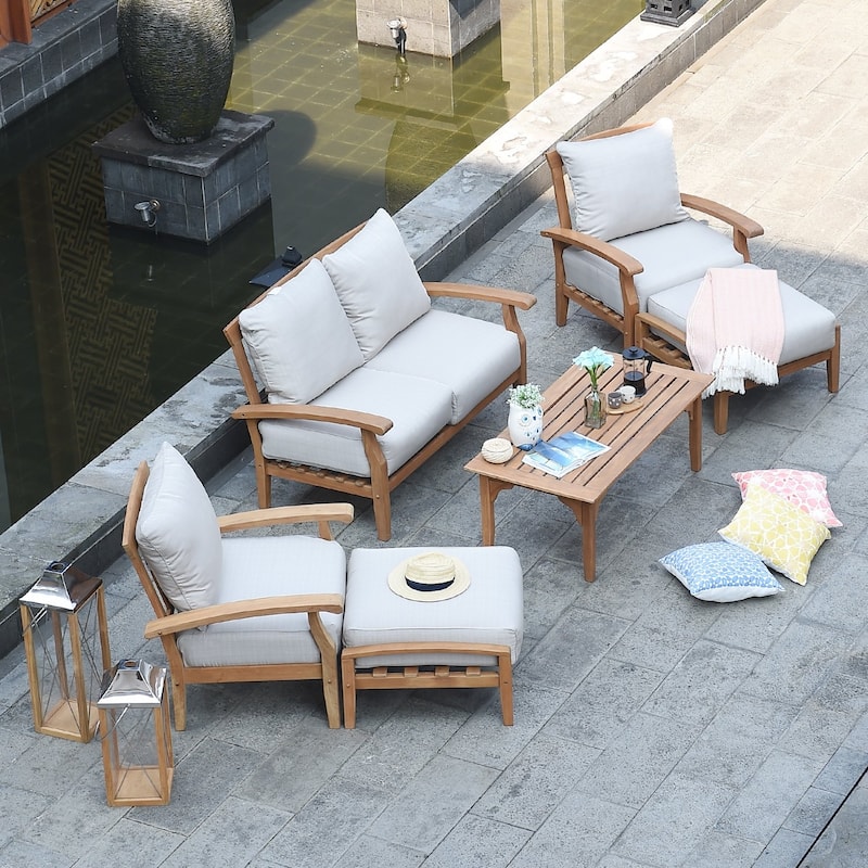 Cambridge Casual Leon Teak Outdoor Patio Coffee Table
