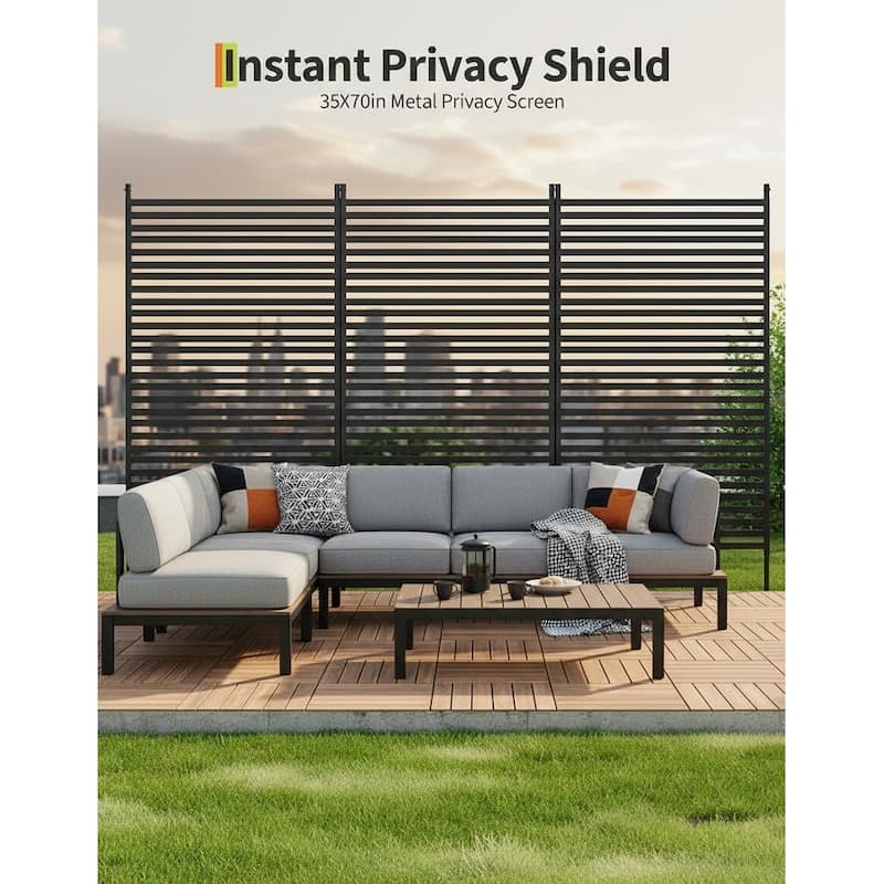 Freestanding Plastic Privacy Screen, Weatherproof