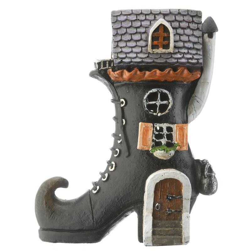 National Tree Company Halloween Pre-Lit Haunted Boot House Decoration, LED Lights, 6 Inches - 6 in