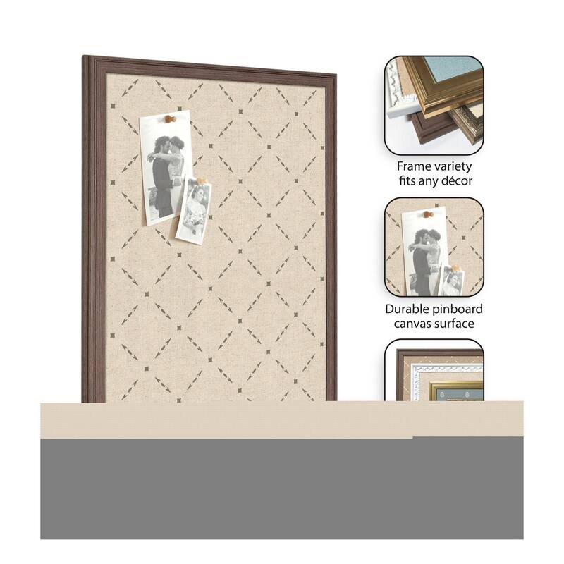 Kate and Laurel Pinboard Green Lattice Print