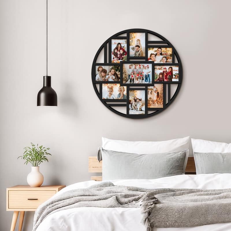 Hello Laura 9 Opening Round 4×6 Collage Wall Frame Multi Picture Photo Frame for Wall