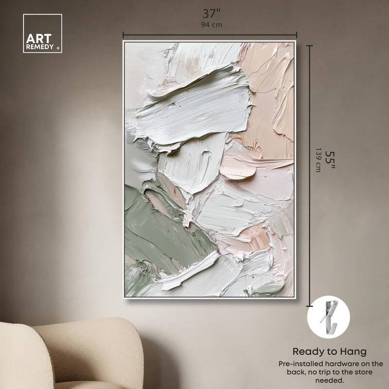 Creamy Contours I Canvas by Art Remedy
