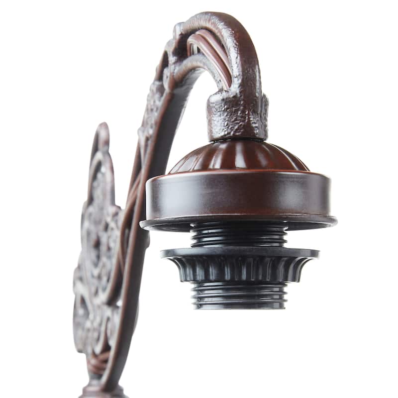 Sophia River of Goods Teal Stained Glass Bowl Shade 60-Inch Floor Lamp - 19" x 12.5" x 60"