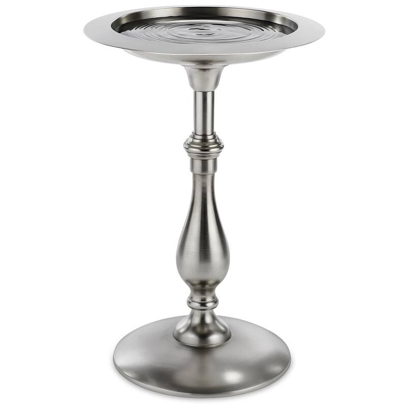 Classic Pewter Bird Bath Pedestal