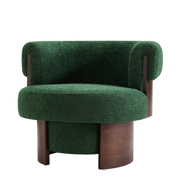 Scott Living Scrolla Beige Swivel Barrel Chair