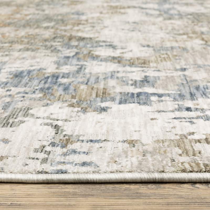 Sienna Distressed Abstract Beige/ Multi Area Rug