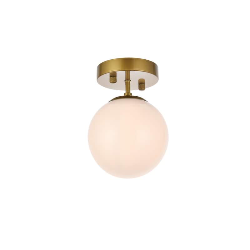Miko Six inch Dual Flush Mount and Bath Sconce with Frosted Glass - N/A
