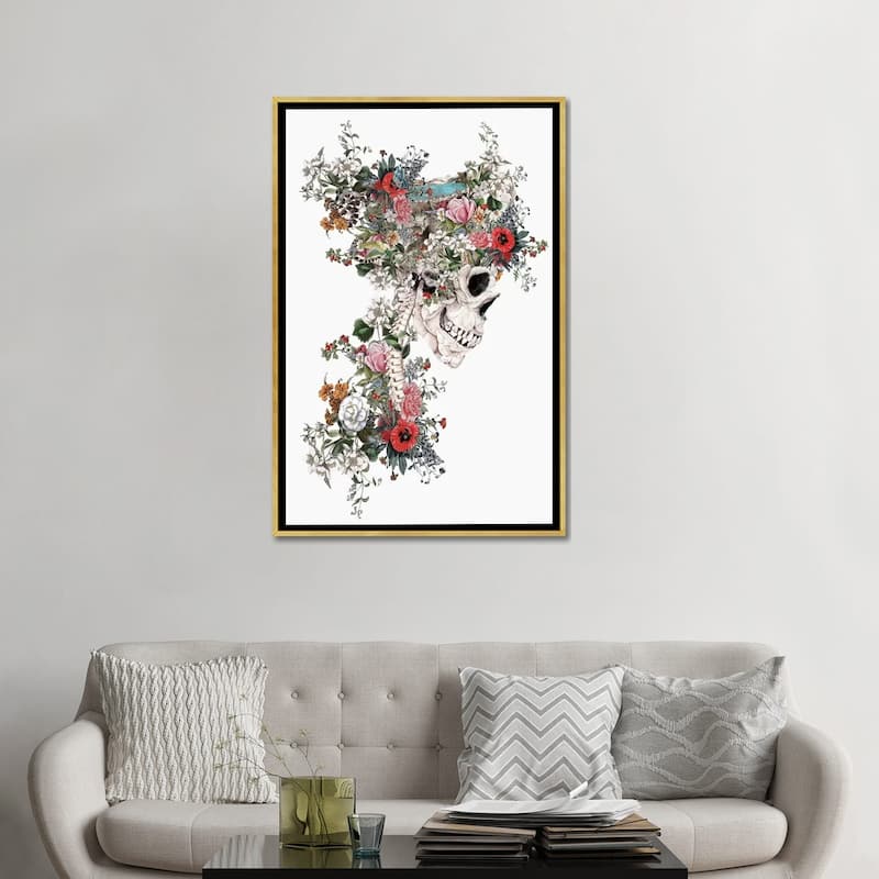 iCanvas "Skull Queen" by Riza Peker Framed Canvas Print