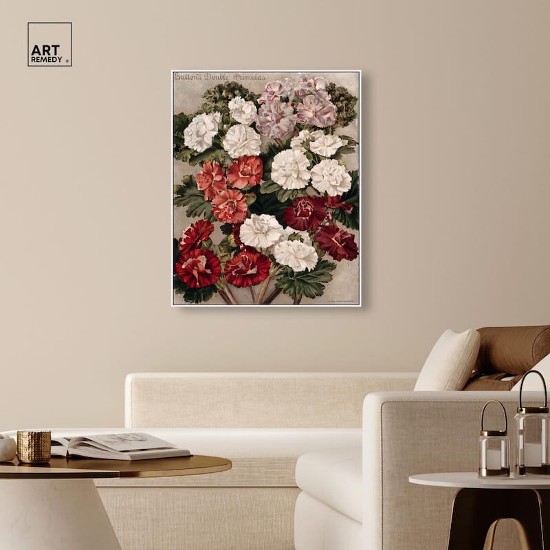 Flowered Primulas Canvas by Art Remedy