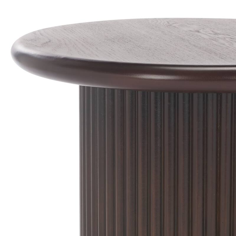 SAFAVIEH Agami Round Top Pedestal Accent Table, Fully Assembled - 18"W x 18"D x 20"H