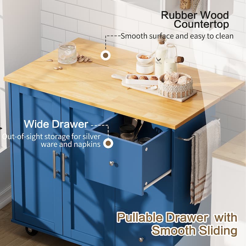 Futzca Storage Kitchen Island Cart