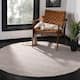 SAFAVIEH Handmade Abstract Nettie Modern Viscose Rug - 8' x 8' Round - Light Grey