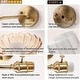 preview thumbnail 7 of 5, Set of two fixtures light gold bedroom light glass, metal wall light