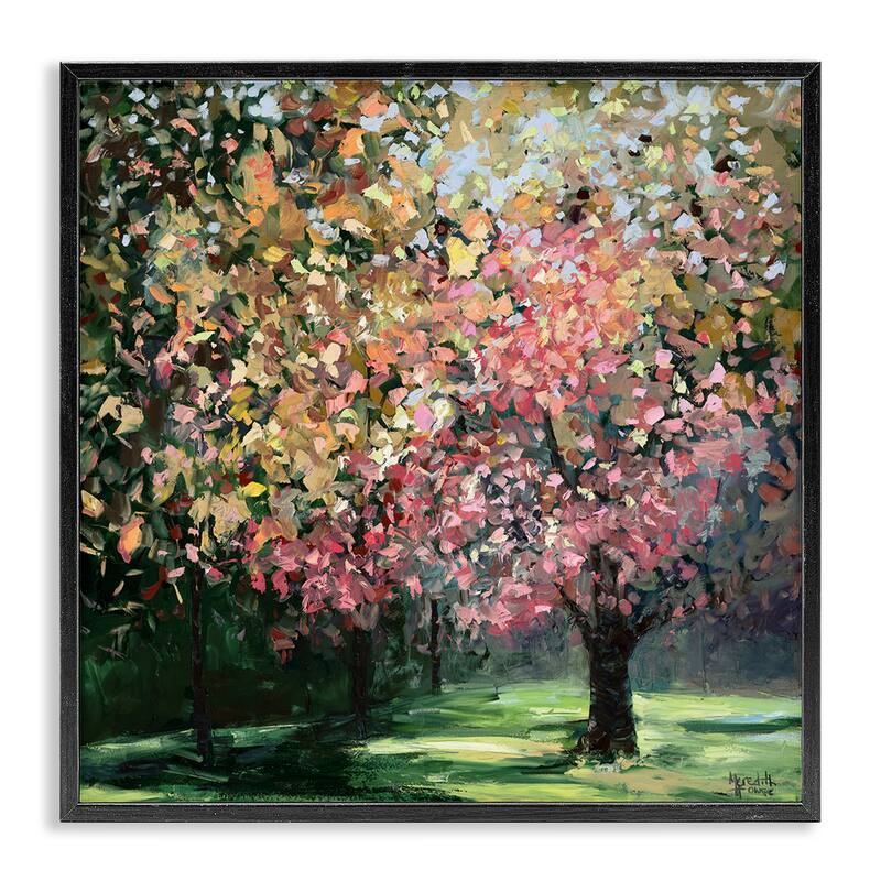 Stupell Timeless Vivid Foliage Framed Giclee Art Design By Meredith Howse - 17 x 17 - Black