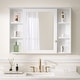 preview thumbnail 35 of 95, Modern Surface Mount Solid Wood Framed Medicine Cabinet With Mirror and Shelves White-42'' W