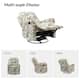Arlette Contemporary Floral Manual Swivel Recliner with Tufted Back
