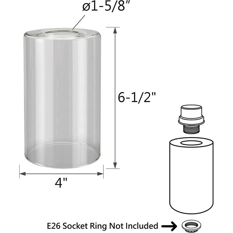 Replacement Clear Seeded Vanity Glass Shade, 4 Pack. On Sale Bed