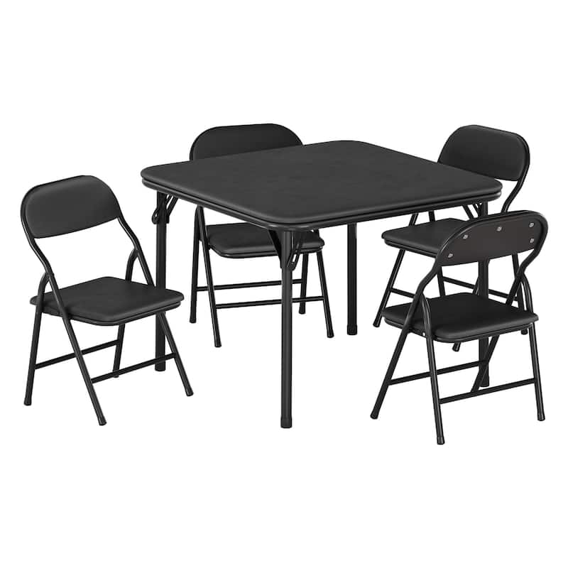 3/5-Piece Kids Folding Table and Chairs Set, Toddlers Children's Activity Table and Chairs Set