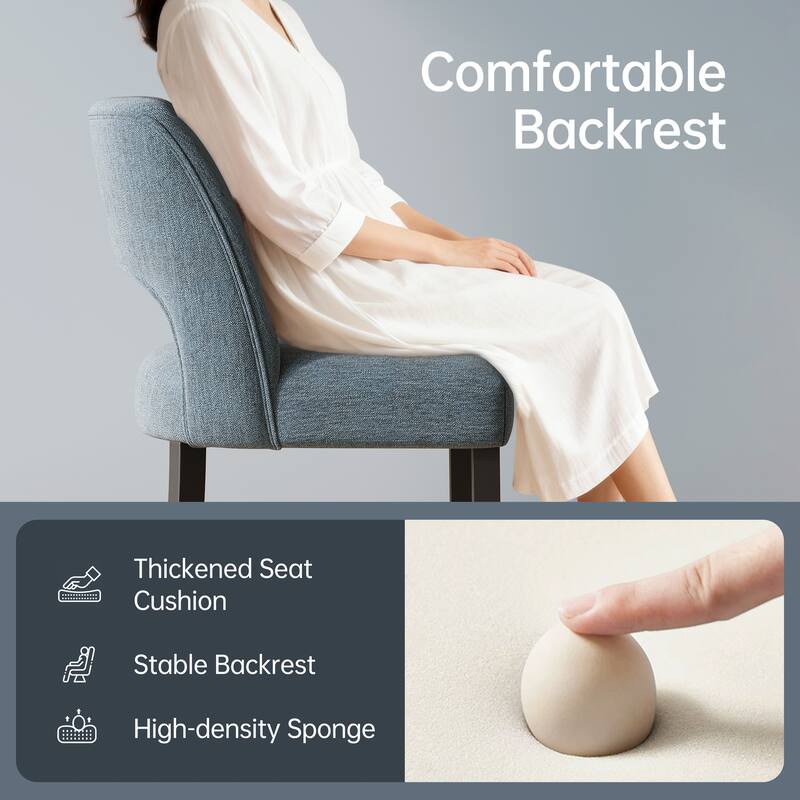 Set of 2/4/6 Modern Fabric Upholstered Dining Room Chair Kitchen Chairs with Wood legs