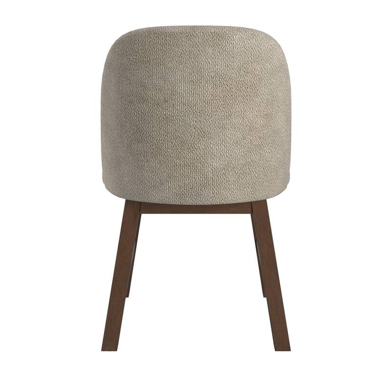 Harstad 42"-60" Wood Finish Extendable Round Dining Set with Curved Back Chairs by iNSPIRE Q Modern