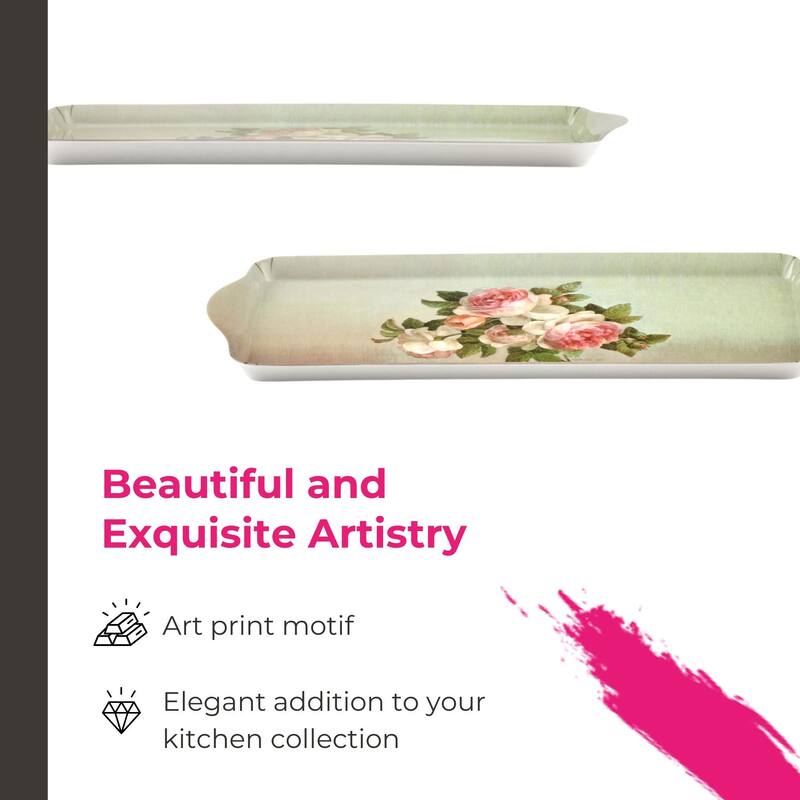 Pimpernel Antique Roses Melamine Sandwich Tray - 15.25" x 6.5"