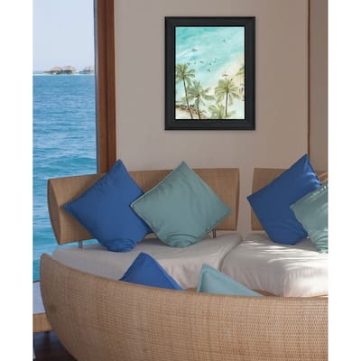 TrendyDecor4U Contemporary "SURFING FROM AFAR" Framed Print Wall Art