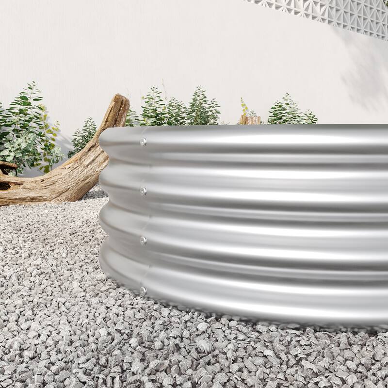 2Pcs 6x3x1ft Raised Garden Bed Kit, Galvanized Planter Raised Garden Beds for Outdoor for Vegetables,Flowers &Herbs